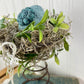 Handmade Rustic Bed Spring Nest with Blue Egg