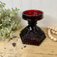 Vintage Avon Cape Cod Ruby Red Glass Hurricane Lamp Base