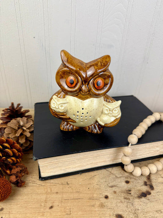 Vintage Mid-Century Ceramic Owl Figurine