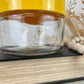 Vintage Glass Canister with Yellow Lid