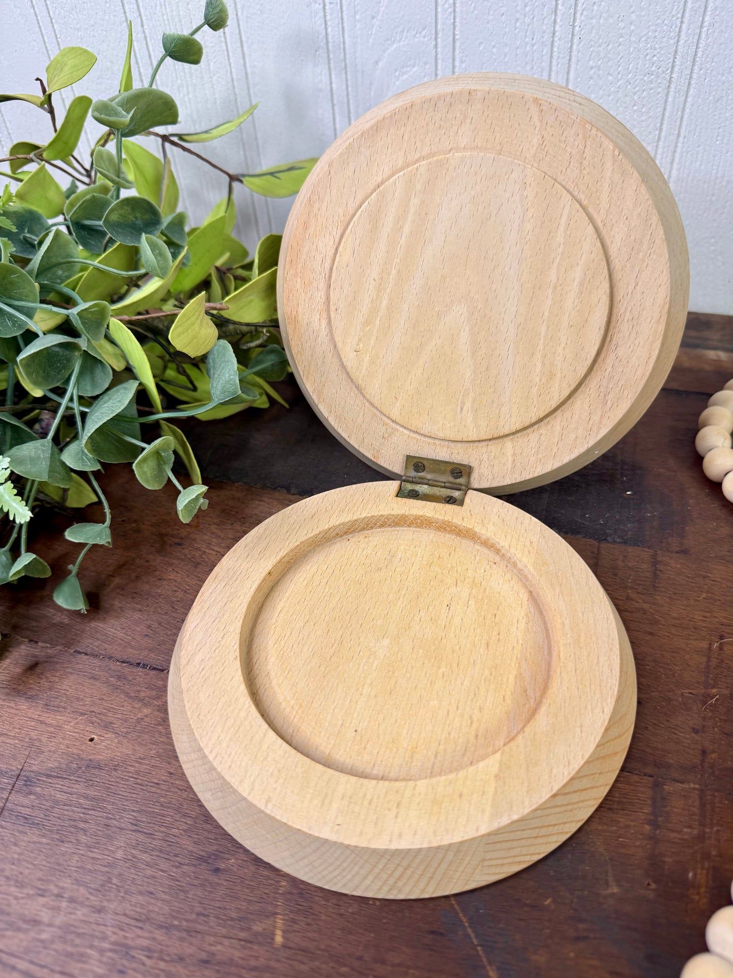 Vintage Wooden Hamburger Press with Roosters