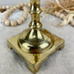 Vintage Square Base Brass Candlestick