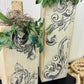 Handmade Stamped Beige Pumpkin Set