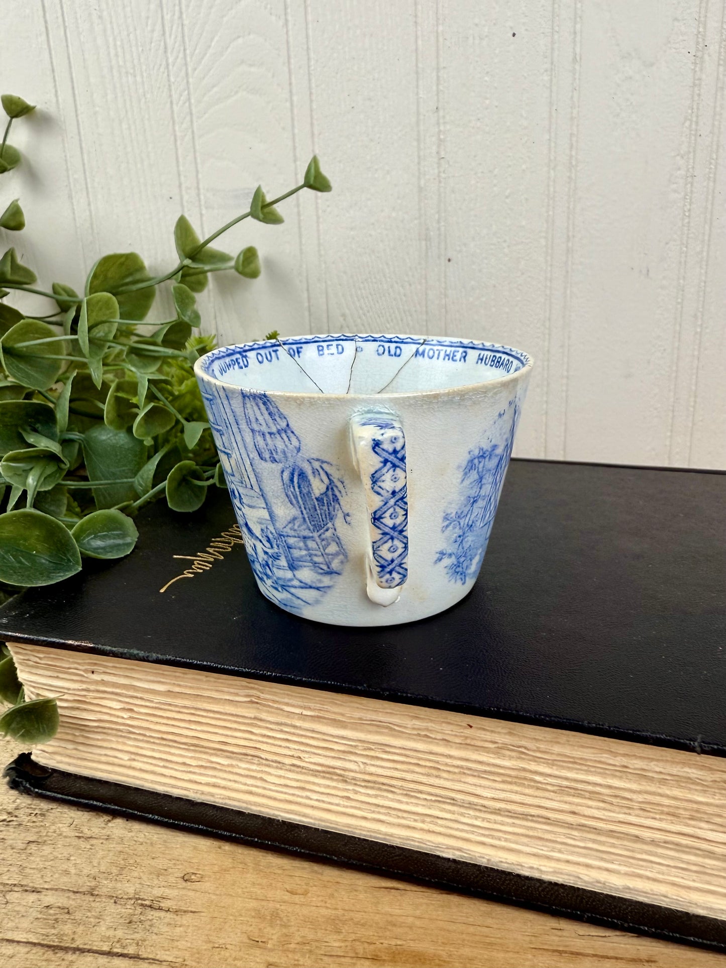 Antique Staffordshire Whitaker & Co. Nursery Rhyme Transferware Teacup