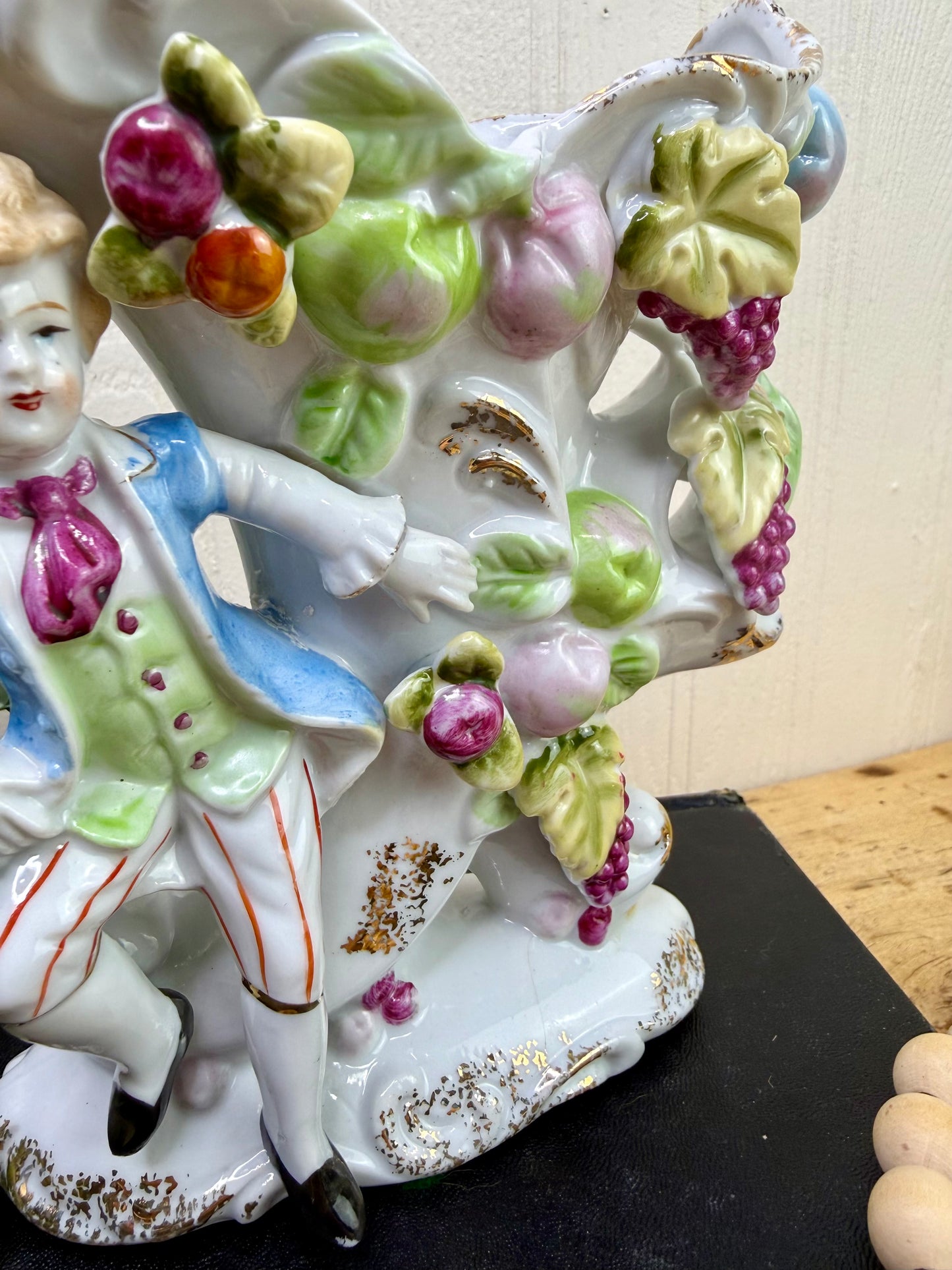 Vintage 1950’s Japanese Porcelain Figural Vase