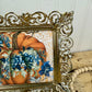 Vintage Brass Frame with Pumpkin Art