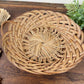 Vintage Wicker Chunky Weave Basket with Small Handles