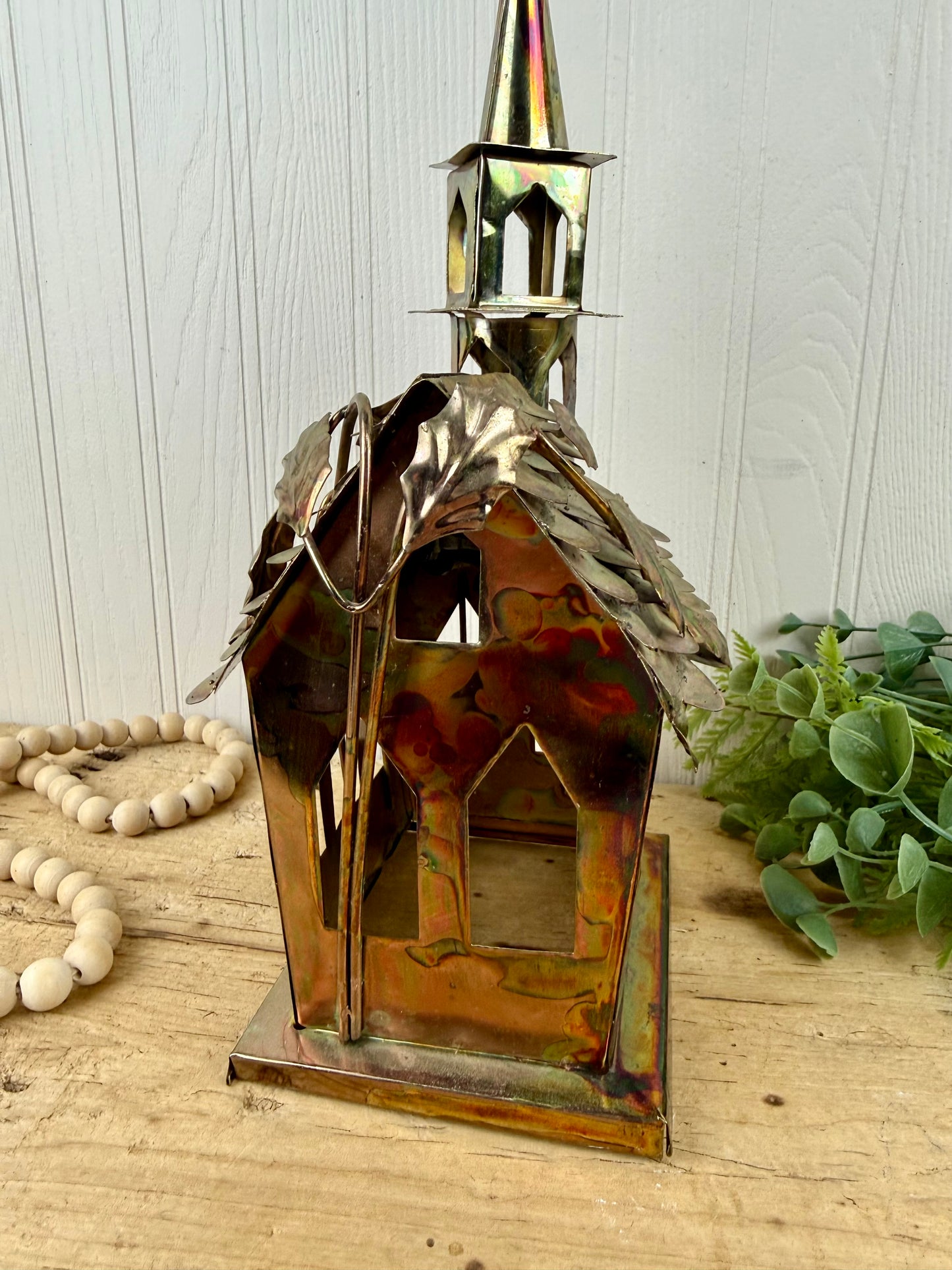 Vintage Mid-Century Berkeley Designs Metal Church Music Box