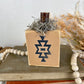 Handmade Small Wood Pumpkin with Tribal Design
