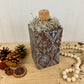 Handmade Reclaimed Wood Block Pumpkin with Stamped Tribal Details