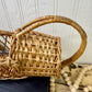 Vintage Wicker Wine Bottle Cradle