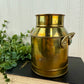 Vintage Brass Milk Can Vase