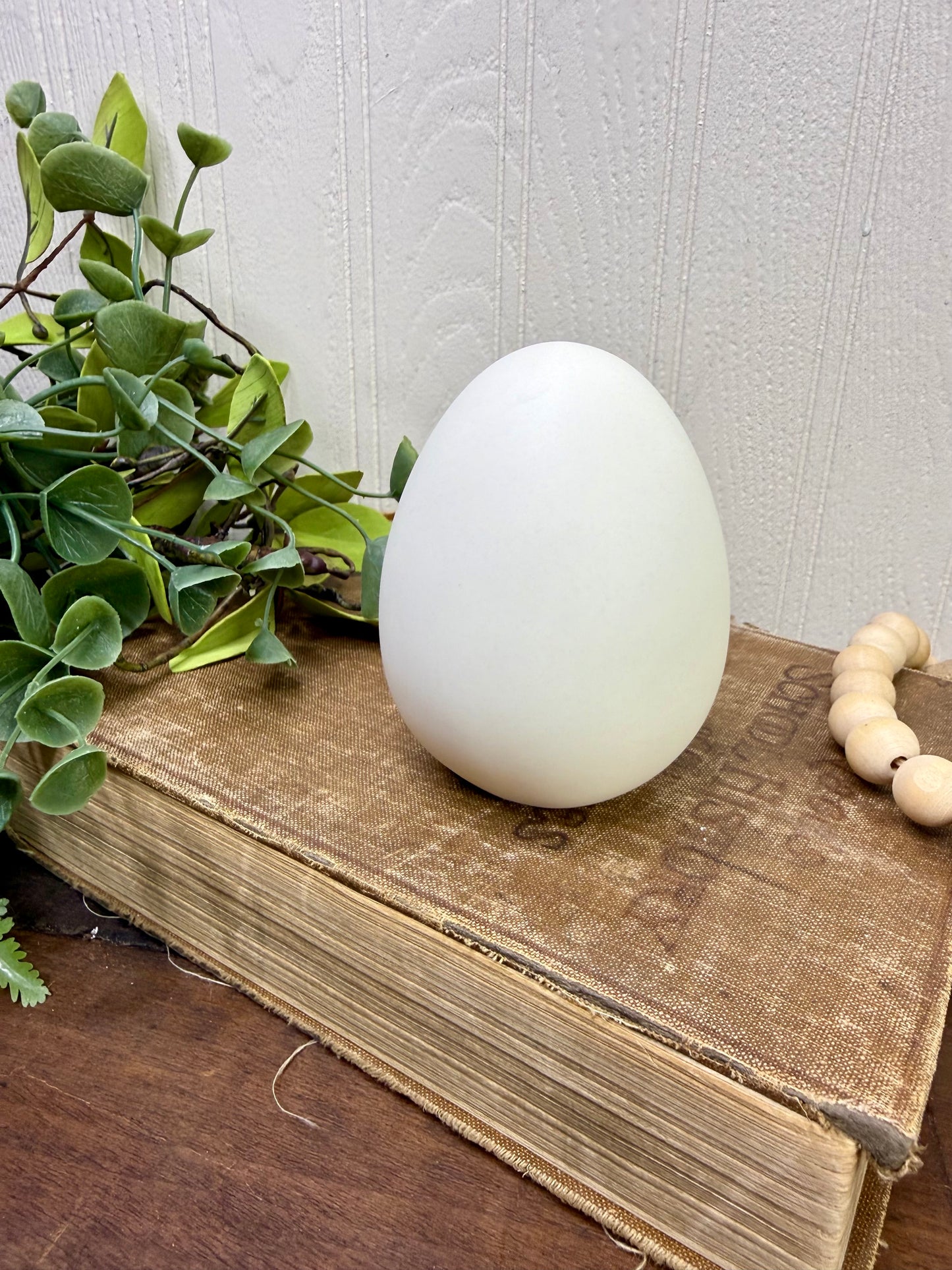 Vintage Hand Painted Large Porcelain Egg