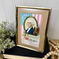 Antique George Washington Patriotic Embossed Postcard in Brass Frame