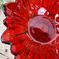 Vintage Indiana Glass Sunflower Pattern Red Bowl