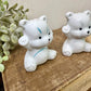 Vintage Porcelain Grumpy Bear Cubs Salt & Pepper Shaker Set