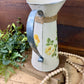 Upcycled Metal Pitcher with Yellow Roses