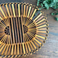 Vintage Mid-Century Bamboo Slat Basket