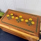 Vintage Cedar Wood Souvenir Trinket Box