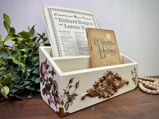 Upcycled Letter Organizer with Roses