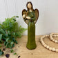 Vintage Green Angel Figurine