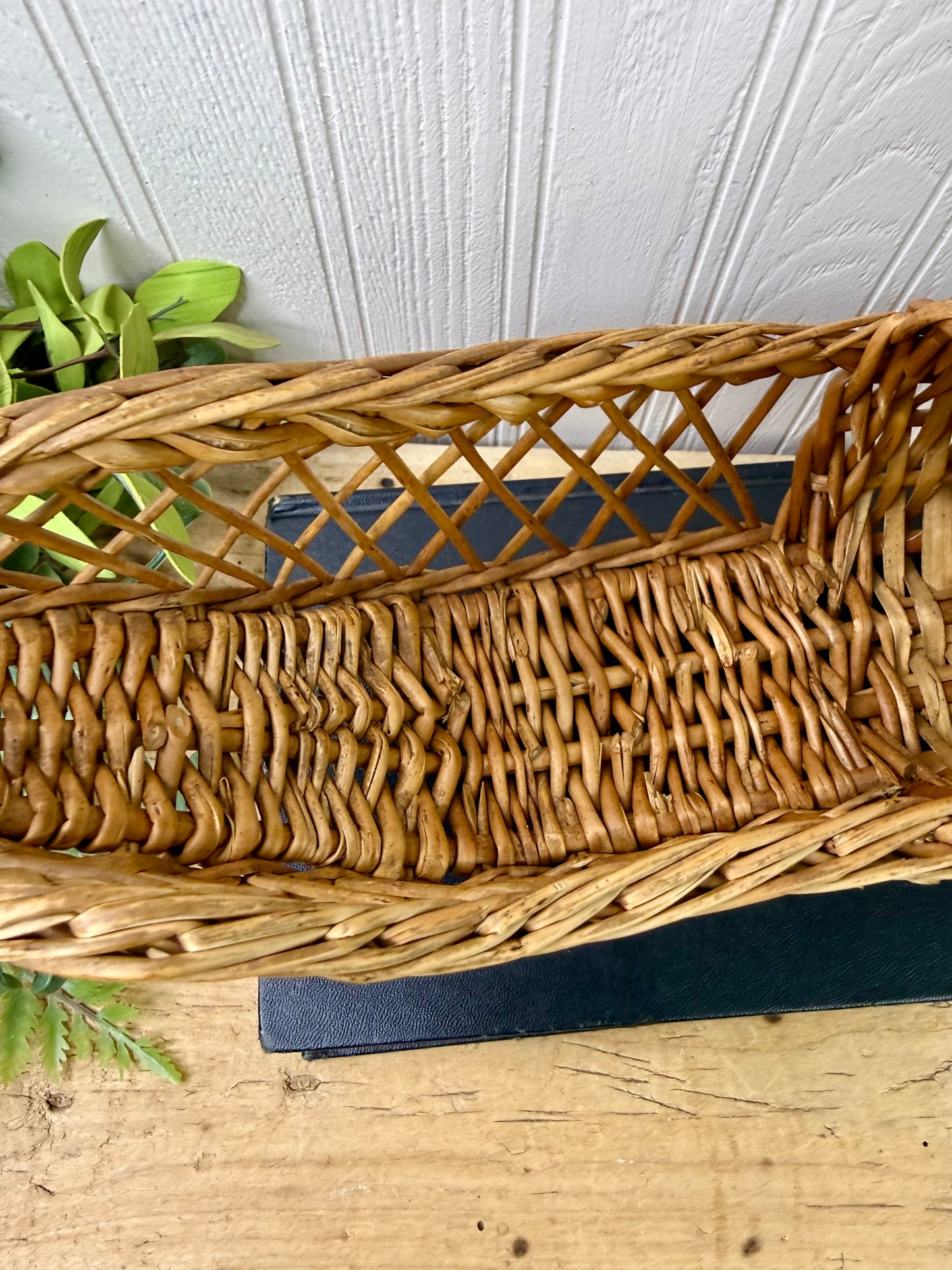 Vintage Wicker Wine Bottle Cradle