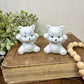 Vintage Porcelain Grumpy Bear Cubs Salt & Pepper Shaker Set