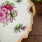 Vintage Japanese Porcelain Plate with Hand Painted Roses