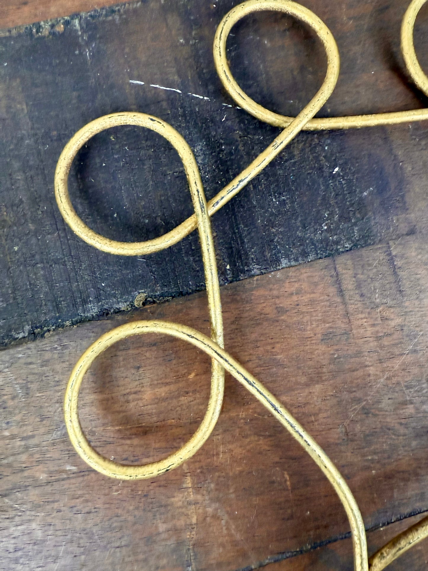 Antique Twisted Wire Rug Beater with Wooden Handle