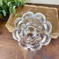 Vintage Mikasa Zinnia Clear Crystal Glass Petal Bowl