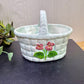 Vintage Handmade Ceramic Basket Figurine