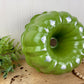 Vintage Avocado Green Fluted Aluminum Bundt Pan