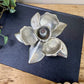 Vintage Brass Lotus Flower with Silver Finish