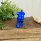 Vintage Miniature Blue Dog Porcelain Figurine