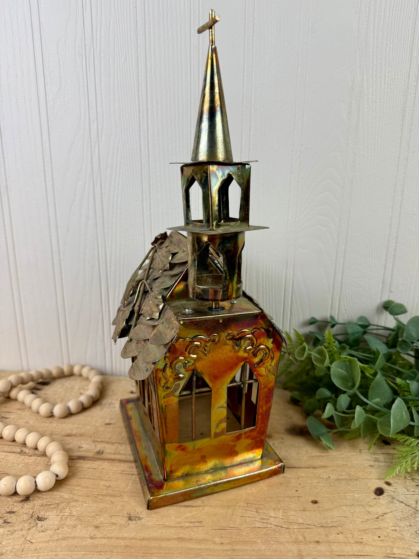 Vintage Mid-Century Berkeley Designs Metal Church Music Box