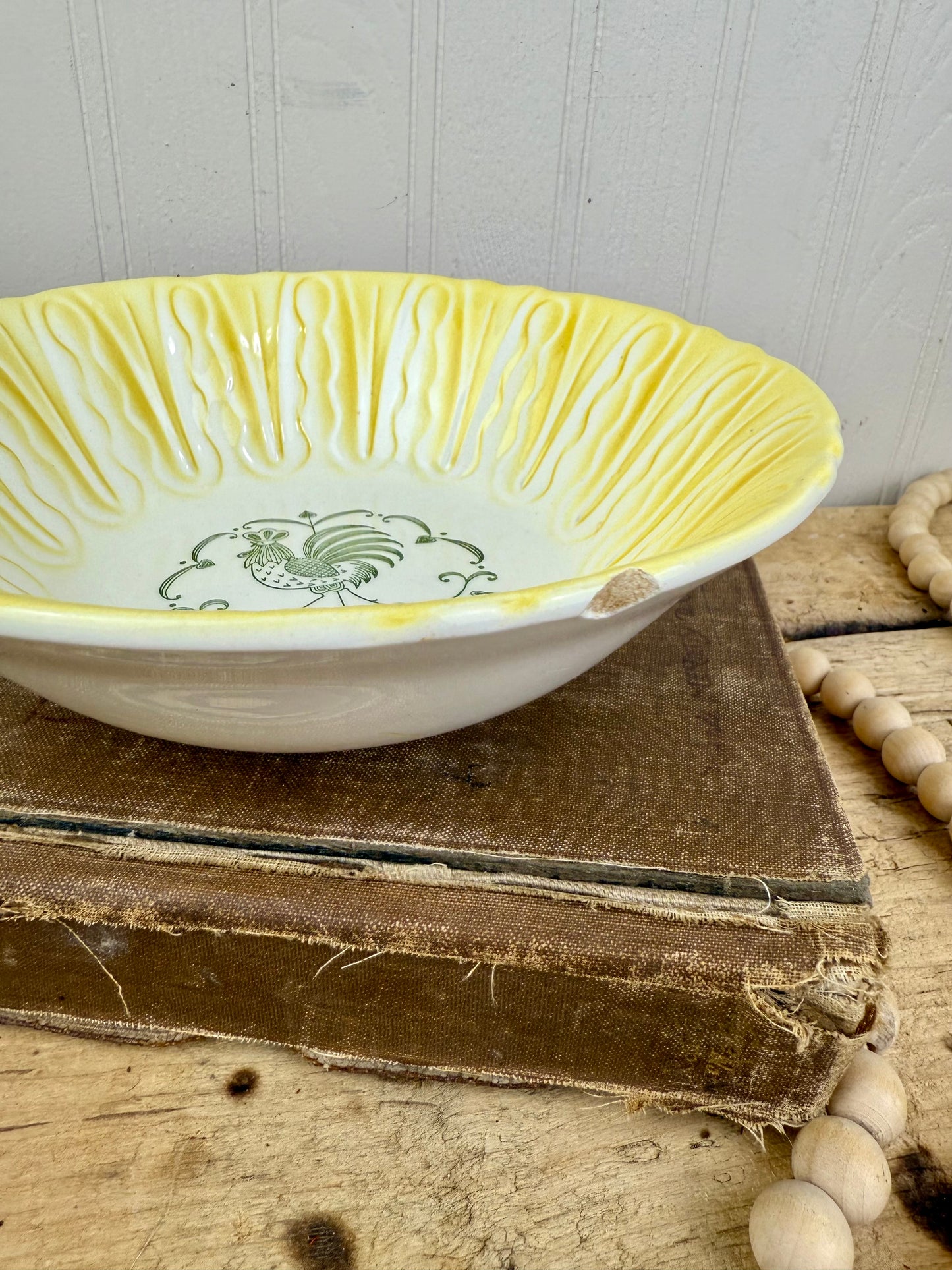 Vintage 1950's Scio Rooster Serving Bowl