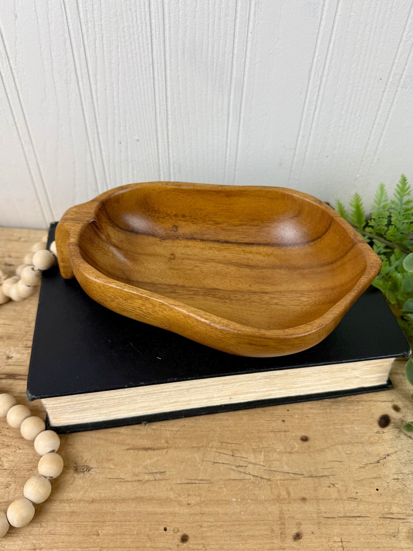 Vintage Mid-Century Monkey Pod Wood Bowl