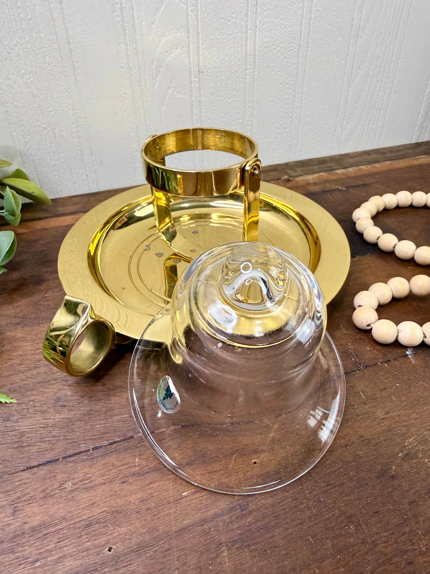 Vintage PartyLite Brass Nautical Gimbal Candle Holder