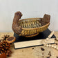 Vintage Mid-Century Wicker Duck Basket