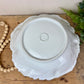 Antique Porcelain Serving Bowl with Hand Painted Florals