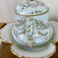 Antique Limoges French Porcelain Sugar Dish Set