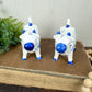 Vintage Enesco Delft-Style Porcelain Cow Salt and Pepper Shakers