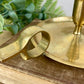 Vintage Tarnished Brass Candle Holder with Drip Plate