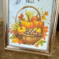 Handmade Fall Sweet Fall Art in Brass Frame