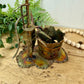 Vintage Mid-Century Enesco Imports Brass Water Pump Figurine