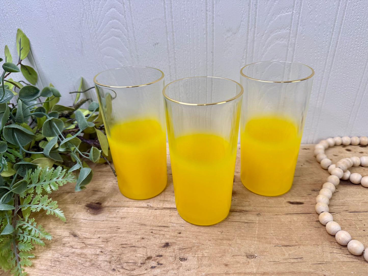 Vintage Mid-Century Blendo Glass Tumbler Set of 3