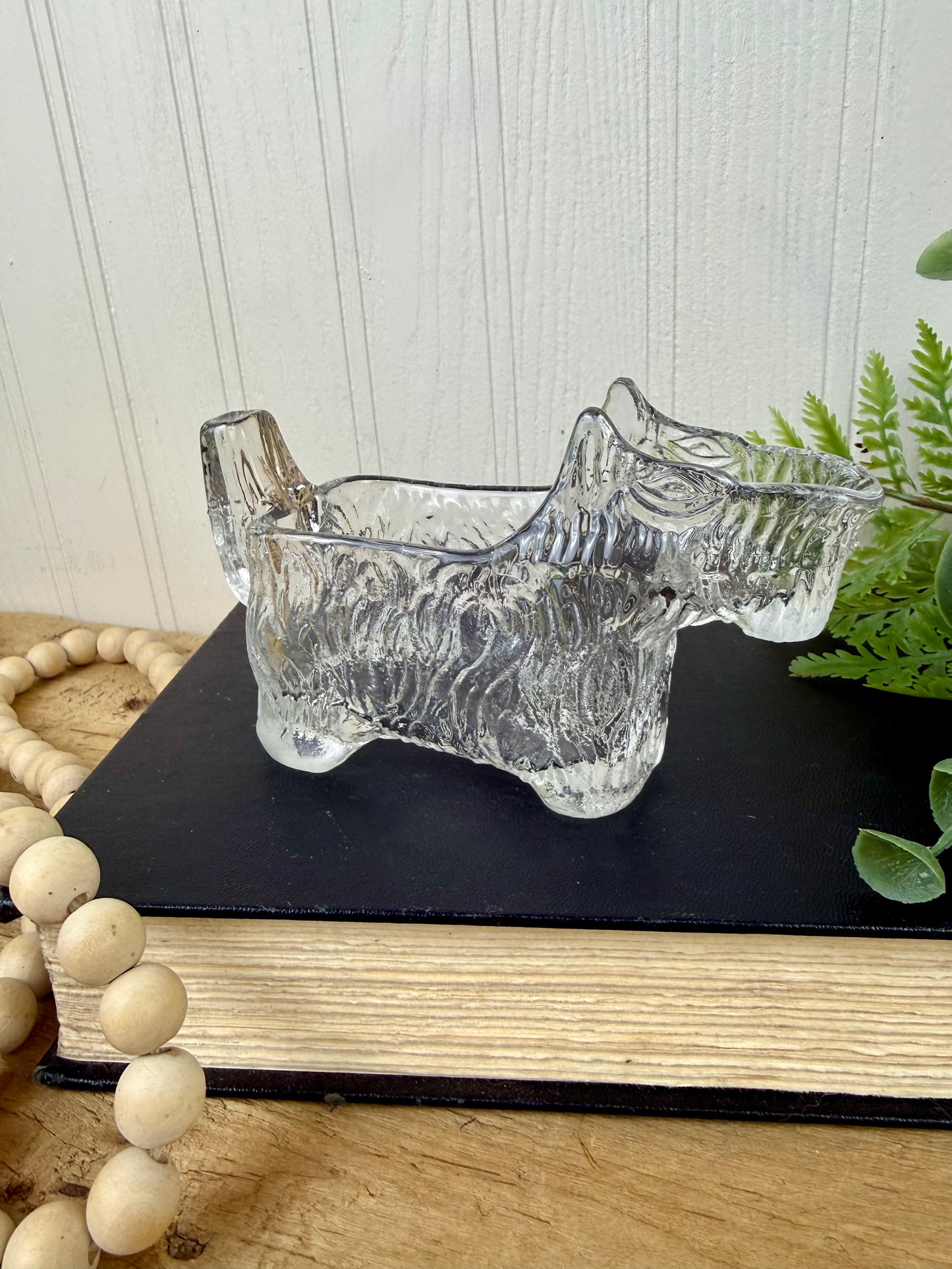 Vintage 1930’s L.E. Smith Pressed Glass Scottie Dog Spoon Rest