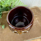 Vintage Japanese Moriage Redware Hand Painted Bowl
