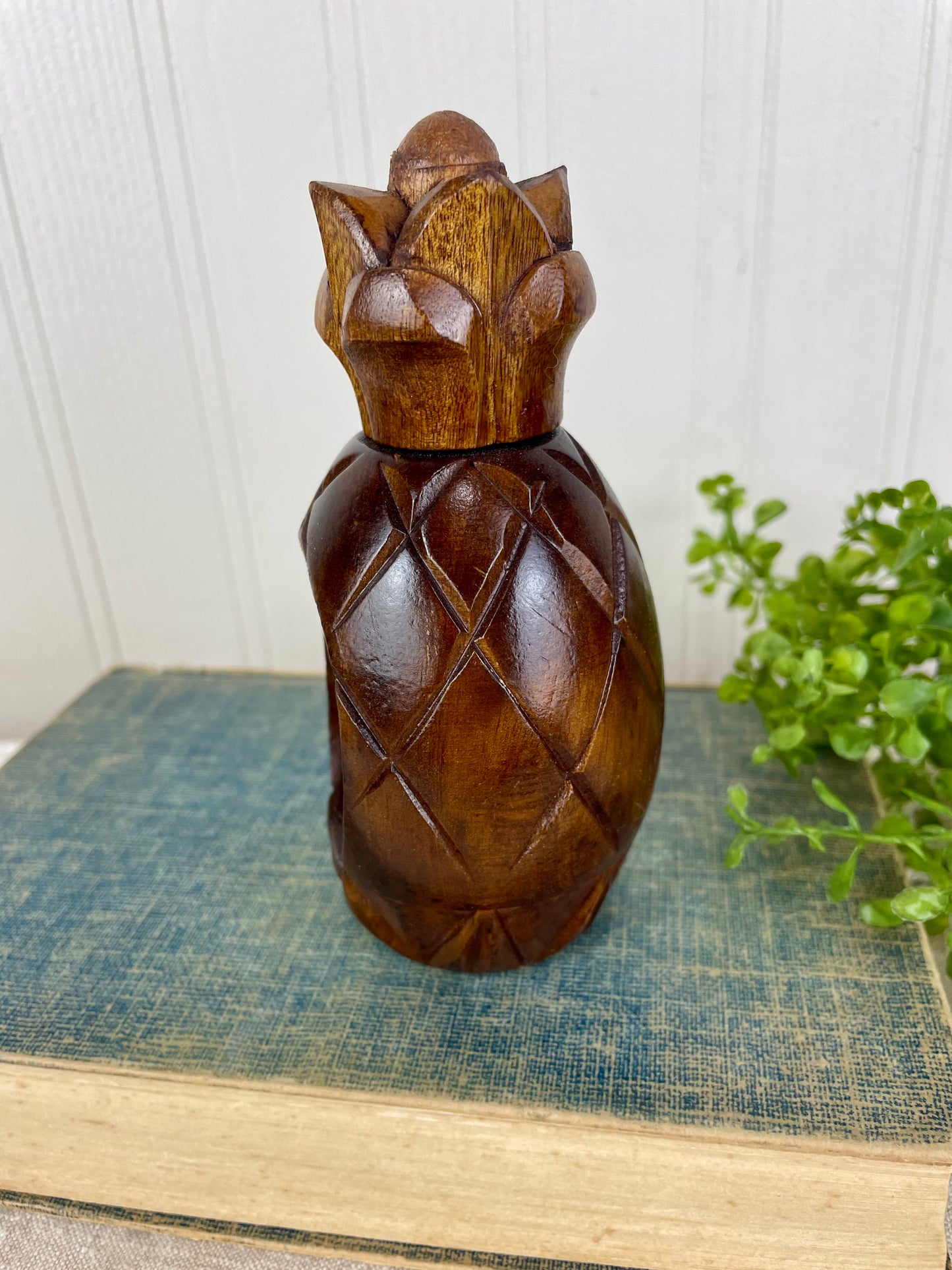 Vintage Carved Wood Pineapple Nutcracker