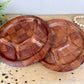 Vintage Woven Wood Divided Plates